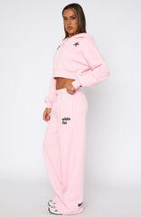 From The Archives Charli Wide Leg Sweatpants Pink