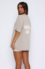Offstage Back Graphic Oversized Tee Grey