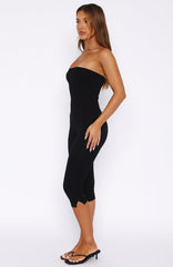 True Desire Strapless Jumpsuit Black