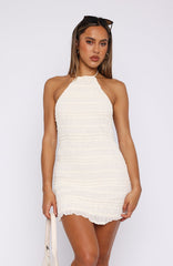 Two Faced Mini Dress Cream