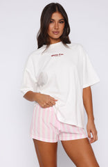 Echoes Of You Pyjama Shorts Pink/White