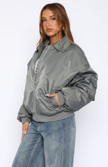 Burning For You Bomber Jacket Khaki