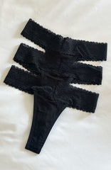 To Hold You 3-Pack Underwear Set Black