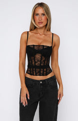 I'm Irreplaceable Lace Bustier Black