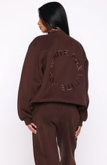 Stay Lifted Oversized Sweater Bitter Chocolate