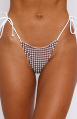 Beach Days Bottoms Choc Gingham