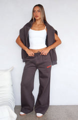 Best You've Ever Had Wide Leg Sweatpants Charcoal