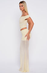 Need Your Heart Maxi Skirt Cream