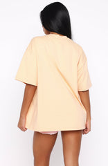In With The New Oversized Tee Peach