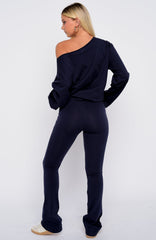 Topic Of Discussion Flare Pants Navy