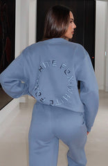 Stay Lifted Oversized Sweater Ocean