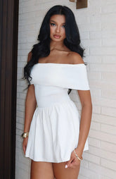 Wherever You Are Mini Dress Off White