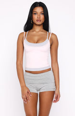 Breaking Loose Tank Top Pink/Grey