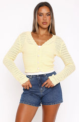 Just Forget About It Long Sleeve Top Lemon