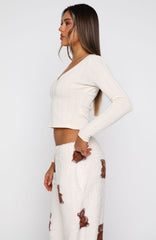 Bedtime Glow Long Sleeve Pyjama Top Cream