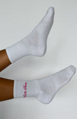 Walk The Same Socks White/Pink