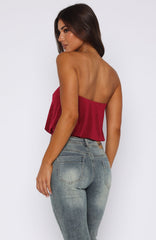 Meant To Amaze Strapless Top Berry