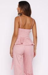 Tempt Me Not Top Pink Stripe