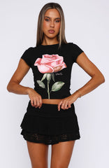 Ride It Out Baby Tee Black
