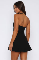 We Belong Halter Mini Dress Black