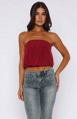 Meant To Amaze Strapless Top Berry