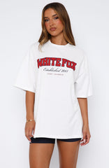 Leave It For Me Oversized Tee White