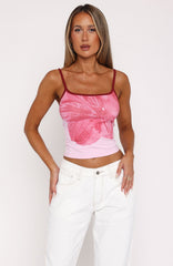 Don't Fit In Tank Top Pink