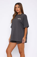 Offstage Back Graphic Oversized Tee Shadow