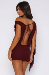 Sicilian Dreams Mini Dress Wine