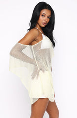 Beach Therapy Knit Poncho Top Citrus