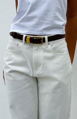 Rex Belt Chocolate/Vintage Gold