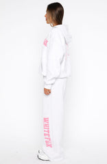 Daydreamers Madeline Wide Leg Sweatpants Grey Marle