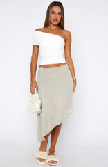 Hidden Grace Midi Skirt Sage