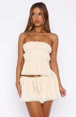 Flawless Mini Skirt Cream