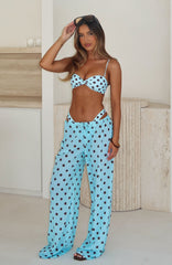 Croatian Coast Pants Blue/Choc Polka Dot