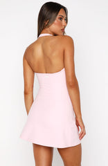 Hyper Halter Mini Dress Ballet Pink