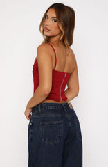 Striking Out Bustier Red