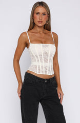 I'm Irreplaceable Lace Bustier Cream