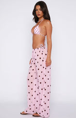 Croatian Coast Pants Pink Polka Dot