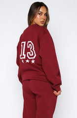 No Hesitation Oversized Sweater Burgundy