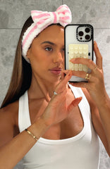 Aunika Beauty Headband Pink/White Stripe