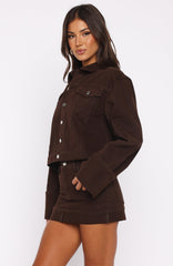Charlotte Denim Jacket Chocolate Wash