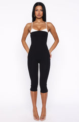 Come Back For Me Capri Jumpsuit Black