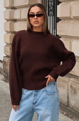Keep It Classic Knit Sweater Chocolate