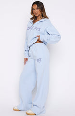 Lucky Ones Wide Leg Sweatpants Baby Blue