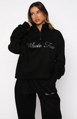 Make It Or Break It Quarter Zip Sweater Black
