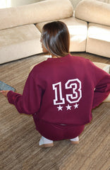 No Hesitation Oversized Sweater Burgundy