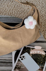 Petal Keychain White/Pink