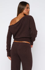 Please Be Mine Knit Sweater Chocolate