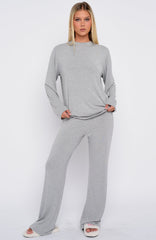 Slow Life Pyjama Pants Grey Marle